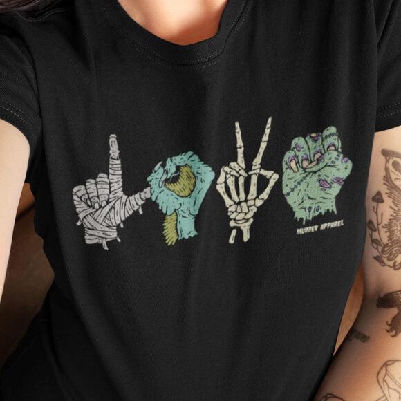 Tops - Monster Love Sign Language Tshirt